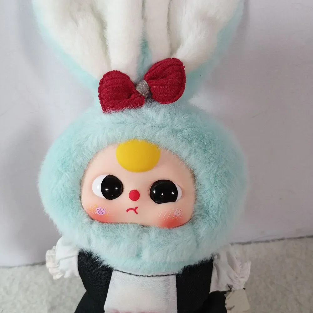 Baby Three Cure Planet Blue Bunny Maid Plush Pendant Rabbit Bag Charm Kawaii